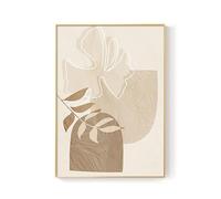 Modern Neutral Geometric Wall Painting, Textured Canvas Prints for Living Room, Minimalist Boho Wall Decor for Bedroom Bathroom Office(E,50 * 70cm)