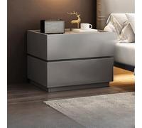 Modern Nightstand with 2 Drawers Wooden Bedside Table Farmhouse Style Versatile Accent Table for Bedroom Living Room and Dressing Area Storage Solution