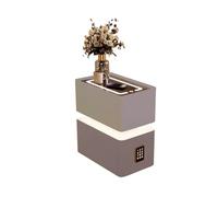 Modern Nightstand with Drawers LED Light & Combination Lock No Assembly Required Stylish Design for Bedroom & Living Room Furniture