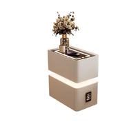 Modern Nightstand with Drawers LED Light & Combination Lock No Assembly Required Stylish Design for Bedroom & Living Room Furniture