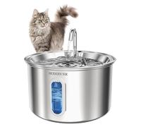 Modern Nik Stainless Steel Cat Water Fountain - 3.2L Pet Hydration Station with 4-Layer Filtration & Whisper-Quiet Pump - Automatic Water Dispenser for Cats and Small Dogs