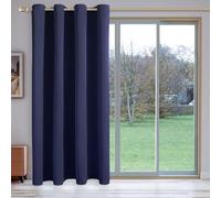 Modern Noise-Reducing Blackout Curtains 50x100 cm Washable Room Divider Drapes with U-Band Ideal for Living Room & Bedroom Elegant Blue Design