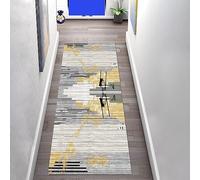 Modern Non-Slip Runner Rug 80 x 250 cm Washable Polyester Hallway Mat and Stylish Ideal for Corridors and Entrances Sold by the Meter