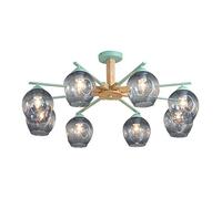 Modern Nordic 8Light Gradient BlueLamp Design for Living Room & Bedroom Contemporary MolecuFixture