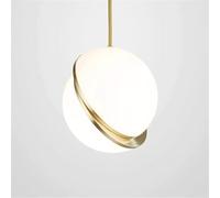 Modern Nordic Luxury E27 Pendant Light - Simple Chaner & Creative Hemisphere Hanging Lamp for Interior Decor, Stylish Global Ball Lamp for Loft Spaces and Unique Home Lighting (15 * 15CM)