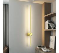 Modern Nordic Metal Rotating LED Strip Light80cm Long for Bedroom & Living Room Gold Finish Natural Light Stylish Home Decor Adjustable Illumination