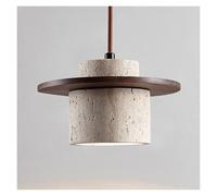 Modern Nordic Pendant Light, Walnut Finish, 800 Lumens, 20x12 cm, Ideal for Dining Room & Kitchen, Contemporary Ceiling Lighting, Stylish Home Decor Fixture