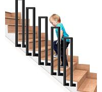 Modern Nordic Style Black N-Type Stair Handrail, Suitable for Indoor and Outdoor Use, Garages, Attics, Gardens, and Other Locations.(65cm/2.1 ft)