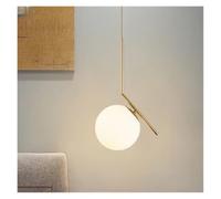 Modern Northern Europe Simple Brass Glass Hanging Light Italian Ball Iron Pendent Light Home Art Decoration Chandelier