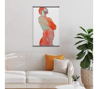 Modern Nude Male Art, Abstract Figure Painting, Gay Wall Decor, Bearded Man Artwork, Contemporary Bedroom Print, Gifts for Him, Gay Artwork-1Poster Hangs A Picture Decor Posters 08x12inch(20x30cm)
