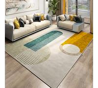 Modern o 120x200cmMustard Green Yellow Stripe Design for Dining Room & Living RoomWashable Carpet for Contemporary Fur