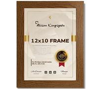 Modern Oak 12x10 Frame in Clear Perspex, Wall Mounted - Black Oak 12x10 Picture Display for Portrait or Landscape