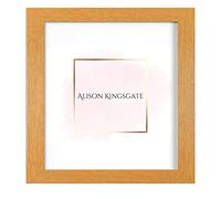 Modern Oak 6x6 Picture Frame In Multiple Colours & Sizes - Frames With Perspex Front & Wall Hanging Hooks - 6x6 Frame/Photo Frame/Wooden Frames (6" x 6" (15.2 x 15.2cm), Oak)