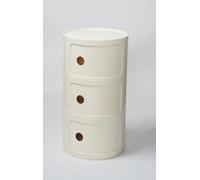 Modern Off-White Nightstand with 3-Tier Storage | Slim Bedside Table with 2/4 Drawers | Corner Console & Bathroom Cabinet for Bedroom nization