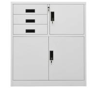 Modern Office Cabinet Steel Filing File Storage Cabinet Locker Unit vidaXL