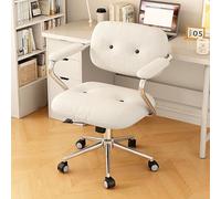 Modern Office Chair, Adjustable Height Swivel Task Chair with Armrests, Rolling Computer Chair for Home Study, Bedroom, Small Spaces