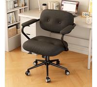 Modern Office Chair, Adjustable Height Swivel Task Chair with Armrests, Rolling Computer Chair for Home Study, Bedroom, Small Spaces