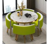 Modern Office Conference Table Set with 4 Chairs - Compact Meeting Room Furniture for Kitchen, Dining, Living Room & Bedroom - Stylish, Versatile Design