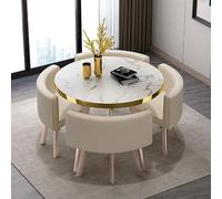 Modern Office Conference Table Set with 4 Chairs - Small Meeting Room Furniture for Kitchen, Dining, Living Room, and Bedroom - Versatile and Stylish Design