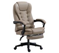 Modern Office CrReclini with Footrest Steel Legs Ideal for Home Office Study Executive Suite Livi Room Bedroom Hotel Use.