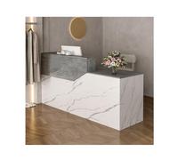 Modern Office Desk with Lockable Drawers 240 cm Reception Counter for Home & Store Ideal for Professional and Domestic Use Atr Design