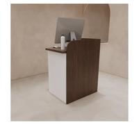 Modern Office Reception Desk with Drawers - Stylish 70cm Front Counter Table for Reception Area Ideal for Office Lobby & Waiting Room Use Compact Design for Small Spaces