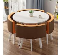 Modern Office Reception Table and Chair Set 31.4in Coffee Dining Table for Small Conference Rooms Leisure Club Furniture Stylish Negotiation Table Combination