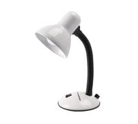 Modern Office Table Desk Reading Lamp Bedroom Study Light Flexi Desk Lamp with Versatile Flexible Neck - Bedside Table Lamp, LED Table Lamp Simple Designs Basic Flexible Hose Neck Desk Lamp (White)