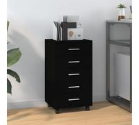 Modern Office Unit Document Storage Organiser with Castors 5 Drawers vidaXL