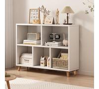 Modern Open Storage Display Cabinet for Study Rooms & Libraries - Dark Brown - 79.8 x 30 x 74.9 cm - Elegant Bookshelf - Versatile Storage Solution - Home Office Furniture