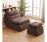 Modern Orange Corner Sofa, Compressed Lazy Couch with, Removable Small Sectional for Living Room, Stylish Brown Accent Furniture, Cozy Fire Pit Seating