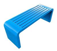 Modern Outdoor Garden Bench 59in Metal Bench Backless Patio Seating Colorful Yard Bench for Porch Stylish Outdoor Furniture and WeatherResistant