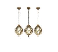 Modern Outdoor Pendant Light, Bronze with Clear Glass, Outside Hanging Lantern, Exterior Waterproof Adjustable Exterior Chandelier, Aluminum Chandelier, for Gazebo,Porch, Front Door Made in China