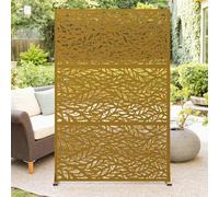 Modern Outdoor Privacy Screen & Decorative Divider - Freestanding Galvanized Steel Panel for Patio, Garden, Deck & Balcony, Weather-Resistant