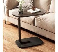 Modern Oval Coffee Table for TV SpaceSaving CShape Dining Table Ideal for Living Room or Bedroom Fits Under Sofa with Snack Tray (C5)