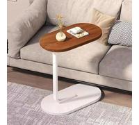 Modern Oval Coffee Table SpaceSaving C Table for Dining Perfect for Bedroom or Living Room Fits Under Sofa with Snack Tray (C8)