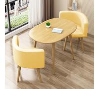 Modern Oval Dining Table Set with 2 Chairs Elegant Compact Design for Small Spaces Stylish Furniture for Dining Room or Kitchen Perfect for Couples and Cozy Meals
