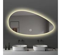 Modern Oval LED Bathroom Mirror 60 x 100 cm, Anti-Fog, Adjustable 3000-6000K, Touch Switch, Decorative Wall Mirror for Home, Elegant & Functional Design
