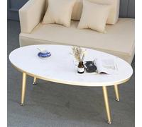 Modern Oval Marble Coffee Table for Living Room Stylish Center Table with Elegant Marble Texture Contemporary Sofa Table Durable and Chic Design