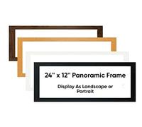 Modern Panoramic 24x12 inch Frame Oak - 24x12 inch picture frame In Multiple Colours & Sizes Oak 24 x 12 Frame With Safe Perspex Front (24'' x 12'' (60.9 x 30.4cm), Oak)