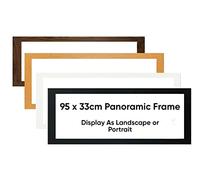 Modern Panoramic 95x33cm Frame White - 95x33cm Picture Frames In Multiple Colours & Sizes Panoramic Photo Frame With Safe Perspex Front & Wall Mounting