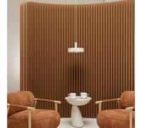 Modern Paper Room Divider, Foldable Retractable Divider, Multifunctional Privacy Screen, Creative Screen Partition for Home/Office/Clothing Store/Live Broadcast Background,Brown-2x2m/6.5x6.5FT