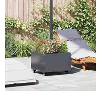 Modern Parasol Base Steel 360° Rotating Wheeled Umbrella Stand Anthracite