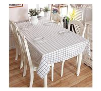 Modern Patchwork TableclothElegant Black & White Cotton Table Protector for Dining Table140x180cm Stylish Table Decoration for Home & Events