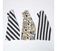 Homescapes Modern Pattern Black And White Tea Towels Set Of Three