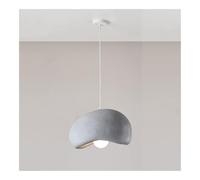 Modern Pebble-Shaped Concrete Pendant Light Fixture | Unique Style | Adjustable Cord Industrial Ceiling Light for Kitchen Island, Dining Room, Living Room, Bedroom, Hallway