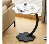 Modern Pedestal Coffee Table with Metal Frame for Living Room, Bedroom, Office - Easy to Move & Assemble