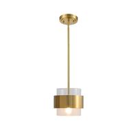 Modern Pendant Ceiling Light - Clear Glass, Gold, 1-Light