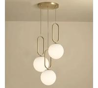 Modern Pendant Chandelier with Frosted Glass Globes, Elegant Lighting Solution for Contemporary Interiors