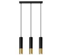 Sollux Pendant Lamp Loopez 3L Black/Golden, Black